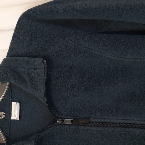 Columbia Women's Size L Dark Blue Fleece Zip Up Jacket - Picture 5 of 12